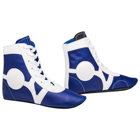 Купить Обувь для самбо SM-0102, кожа, синий Rusco в Апатитах 